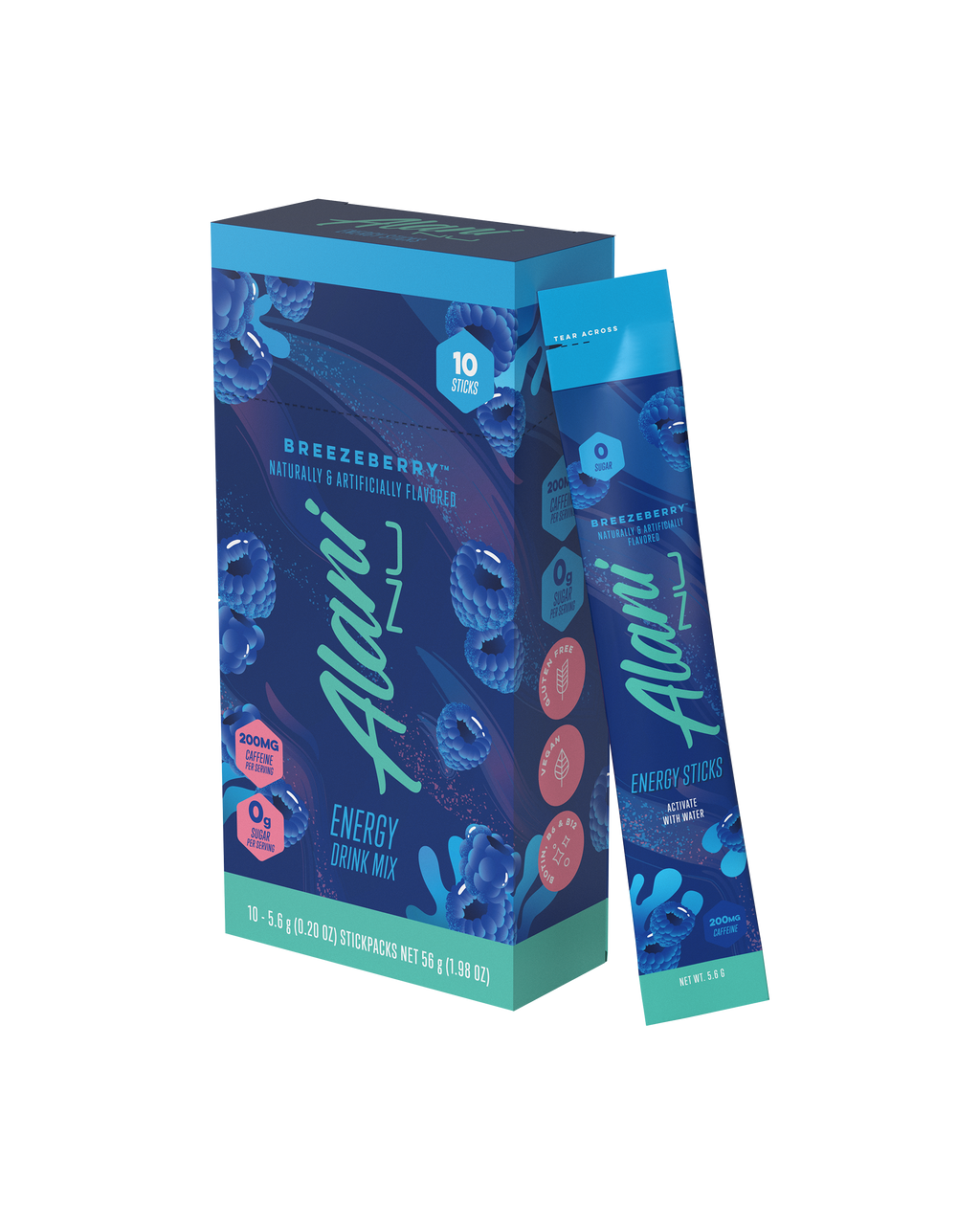 A 10pk Energy Sticks in Breezeberry flavor.